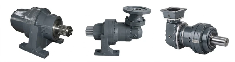 Right-Angle Series Planetary Gearbox — spiral bevel input 90-degree planetary gear reducer replacing Bonfiglioli 300R Brevini right-angle and Rexroth GFT series