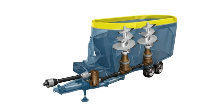 Horizontal feed mixer planetary gearbox schematic